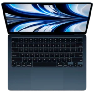 MacBook Air MLY33 13-Inch Display : Apple M2 chip with 8-core CPU and 8-core GPU | 256GB | 8GB Ram | English Keyboard Midnight