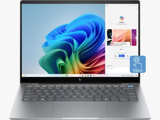 HP OmniBook 5 Flip 2 in 1, 14" 2K IPS Touch Display, Intel Core 5 120U, 8GB RAM, 512GB SSD, Intel Graphics, Windows 11 Home, Glacier Silver